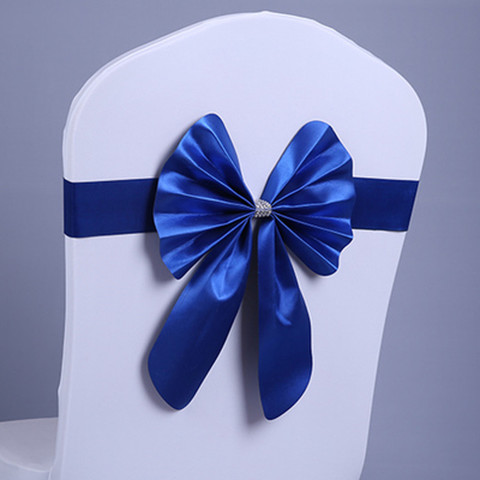 Calandis Elastic Sash Band Chair Back Wedding Bowknot Bow ...