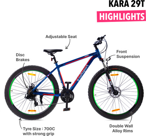 BALLISTICS - NOVITA【BLUE】120 Cultsport KARA29TBLUE, Alloy MTB with 21 Shimano Gear