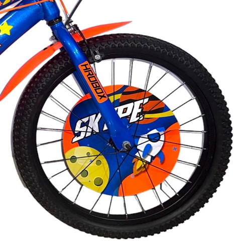 HROBOX ZEEONE 20T SKYPE WITH TUBELESS TYRE, BLUE/ORANGE, 85