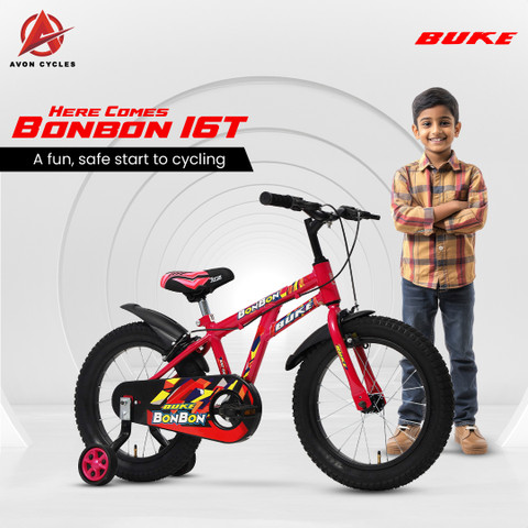 ボンボン AVON BONBON 16T Kids Cycle with Training Wheels and V Brake for 5