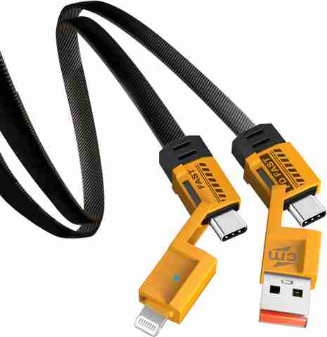 Callmate USB Type C Cable 1.5 m 4 in 1 65W Metal Fast Charging & Data ...