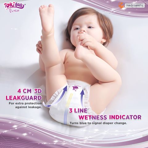 TokiBaby Premium Ultra Thin Pull Up Baby Diaper Pant Size M from 5