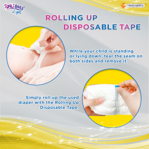 TokiBaby Pack of 44 Baby Diapers for 5 to 12 month old Babies upto