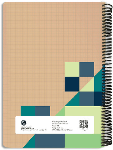 PW Physics Wallah Spiral Practice Notebook Set of 3 Regular Notebook no ...
