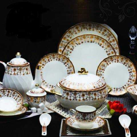 Gappu Pack of 65 Bone China Dinner Set Price in India - Buy Gappu