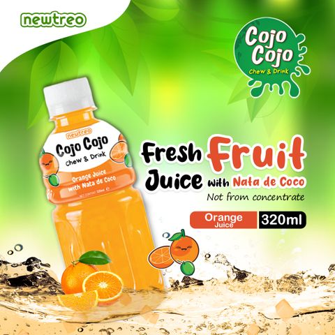 Newtreo Cojo Cojo Orange Juice With Nata De Coco Pack Of 24 Chew And ...