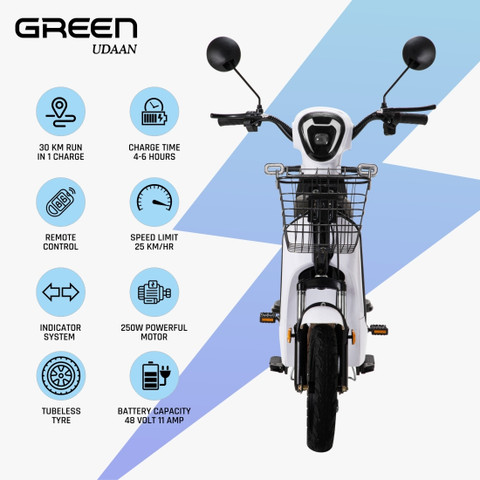 Sportal Green Udaan Electric Scooter for Adult's with 40KM Range Sportal Green Udaan Electric Scooter for Adult's with 40KM Range