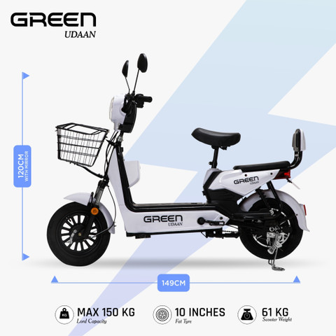 Sportal Green Udaan Electric Scooter for Adult's with 60Km Range