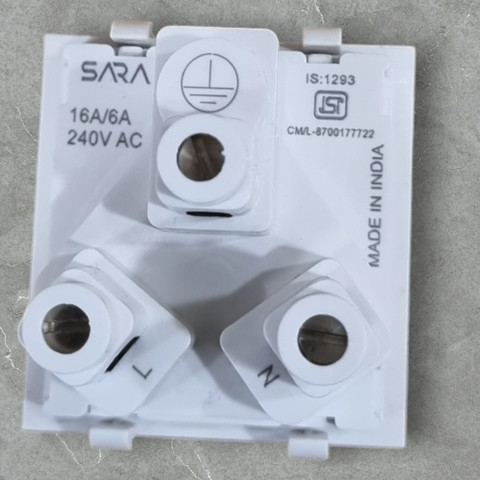 SARA modular power switch /16amp 5pin socket (6pic pack) 16 A Five