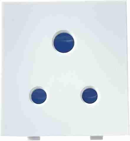 Honeywell 6A Round 3Pin Socket with Shutter (ISI Marked) 2 Module (Pack ...