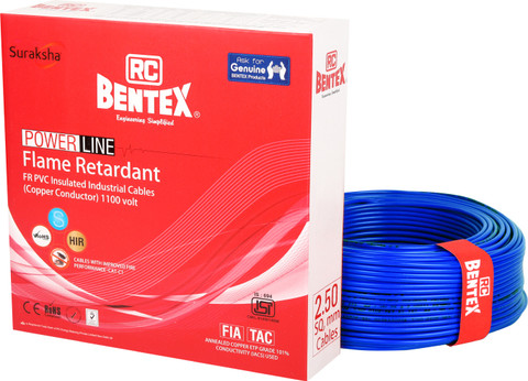 RC BENTEX FR PVC 2.5 sq/mm Blue 90 m Wire Price in India - Buy RC