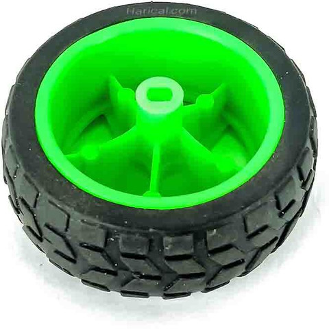 Harical 50mm dia. Robot Wheel 25mm Width for DIY Robot Car (Green