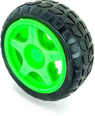 Harical 50mm dia. Robot Wheel 25mm Width for DIY Robot Car (Green