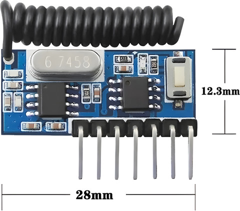 Robo Ocean RX480E Qiachip [Pack of 1] 433MHz 4-Channel RF