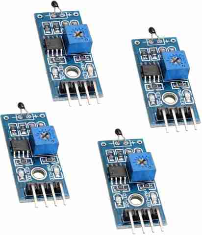 INVENTO 4Pcs NTC Thermistor Temperature Sensor Module 4 Pin LM393 5V ...