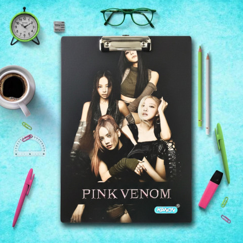 Flipkart.com | BOOKFORD Black Pink Paper Clipboard | Writing Pad
