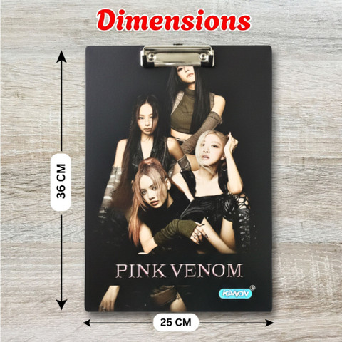 Flipkart.com | BOOKFORD Black Pink Paper Clipboard | Writing Pad