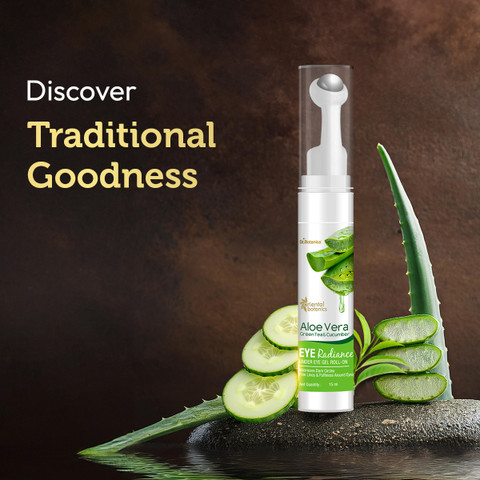 Oriental Botanics Aloe Vera, Green Tea & Cucumber Eye Radiance Under Eye Gel  Roll-On - Price in India, Buy Oriental Botanics Aloe Vera, Green Tea &  Cucumber Eye Radiance Under Eye Gel
