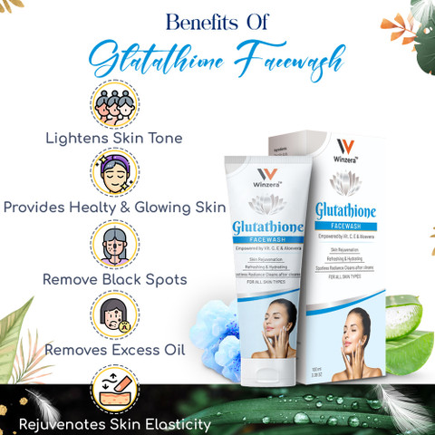 Winzera Glutathione | for skin brightning | remove dark spots Face Wash -  Price in India, Buy Winzera Glutathione | for skin brightning