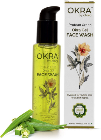 ALARA HEALTH SCIENCE Okra Gel Facewash, Natural Radiance Routine Care For  Soothes, Refreshing & Glowing Skin Suitable on Dry & Oily Skin Face Wash