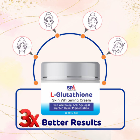 SPA Professionals L- Glutathione Face Cream for Skin Whitening, Brightening  & Anti Ageing Price in India - Buy SPA Professionals L- Glutathione Face  Cream for Skin Whitening, Brightening & Anti Ageing online