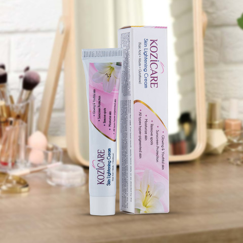 Kozicare Skin Lightening Cream with Kojic Acid, Arbutin, Glutathione - 15gm  (Pack of 10) Price in India - Buy Kozicare Skin Lightening Cream with Kojic  Acid, Arbutin, Glutathione - 15gm (Pack of