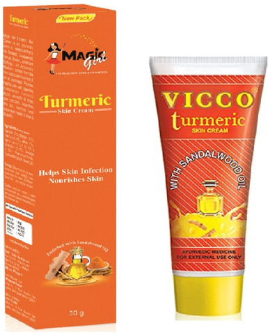 VICCO TURMERIC CREAM 15 + MAGIC TURMERIC 30 GRM Price in India