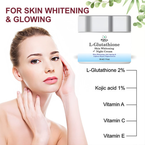 l glutathione skin whitening cream Pattra L-Glutathione Night Skin Whitening Cream,Anti Againg ,Glass Skin  Price in India