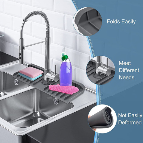 Aazon.co: 17" Kitchen Sink Splash Guard - Freefa Silicone Faucet At