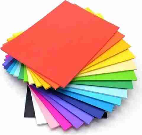 Multi Sheet Color Omkara Multi Colored Sheets || 100 Sheets (A4 Size) in Packet || Art ...