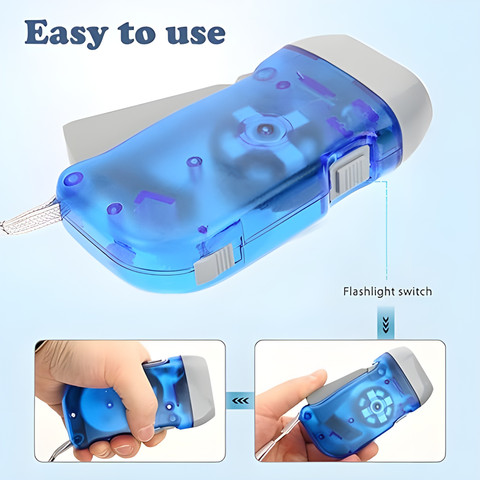 eDUST Hand Press Torch – Garden Tools -3 Led Dynamo Flashlight