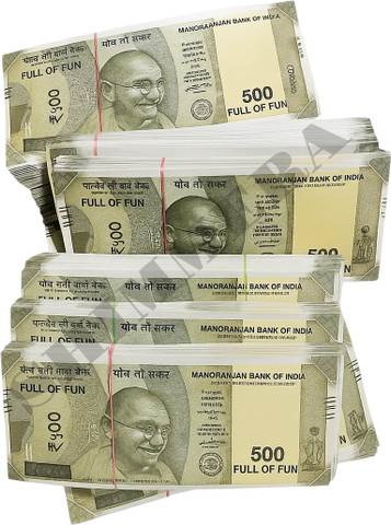 SHIMMERA FAKE NOTES NAKLI NOTES, (PACK OF 5 BUNDLES) 500 NOTES SHOOTING ...