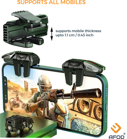 BattleMods F1 Trigger Mobile Gaming - Per BGMI, Free Fire, COD Mobile | Design Regolabile | Tecnologia Capacitiva | Nero - Foto 4