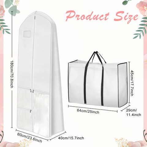 white reception dress Breathable Wedding Dress Garment Bag | Specialist Gown Protection