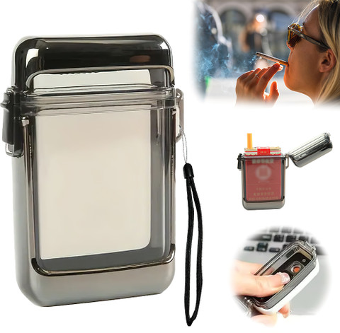 cigarette lighter and case 1950s Evans Cigarette Case w/ Lighter: Ballyhoovintage.com