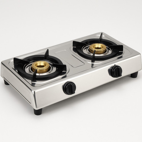 Royal King 2-Burner Stainless Steel Gas Stove with Brass Burners