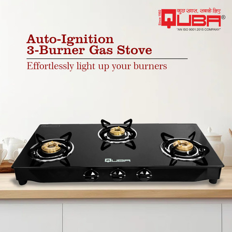kawaji様　bbs③ Quba 3 Burner Gas Stove With 8mm Toughened Glass Top (2 Year