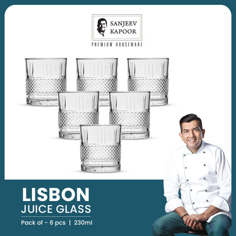 Sanjeev Kapoor (Pack of 6) SKB928 Glass Set Water/Juice Glass