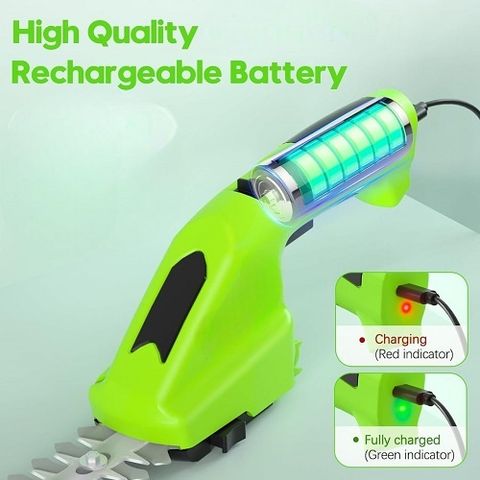 FEXMY 2 in 1 Grass Shear Cordless Cutter 7.2V Bush Timmer Handheld
