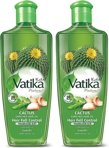 VATIKA Cactus Enriched Hair fall Control Hair Oil Imported Pack of 2 ( EACH  200 ML) Hair Oil - Price in India, Buy VATIKA Cactus Enriched Hair fall  Control Hair Oil Imported