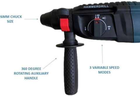 ZX PWR ROTARY HAMMER DRILL 26MM WITH 13MM CHUCK AND ADAPTOR ZX2-26