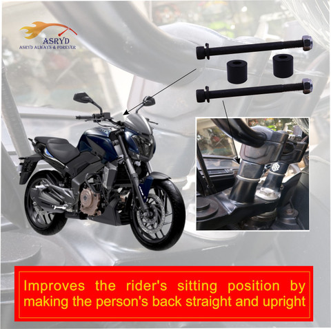 ASRYD Bike Handlebar Riser / Handle Height Raiser Clamps For Bajaj ...