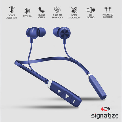 SIGNATIZE SZ Bluetooth Neckband with Mic,80H, ASAP Charge, ENC Mic