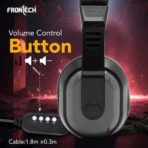Frontech HF-3447 Multimedia Headphones with Mic 40mm Drivers for
