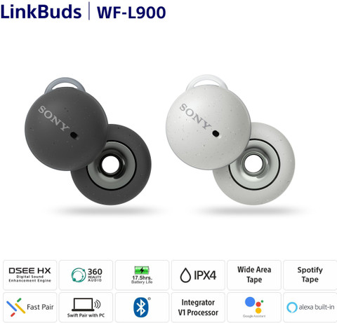 SONY WF-L900 With LinkBuds Truly Wireless Earbud 17.5 Hrs Battery