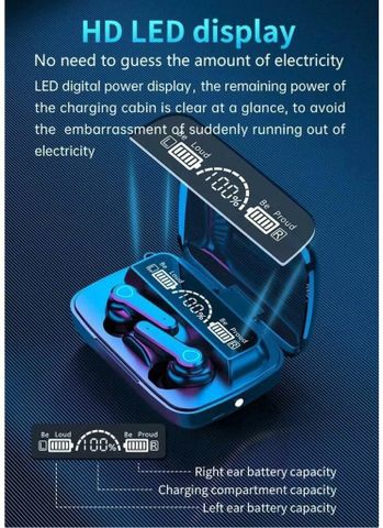 Earboss Earboss M19 Earbuds/TWS/ 5.1 with 280H Playtime, Headphones with Power ...