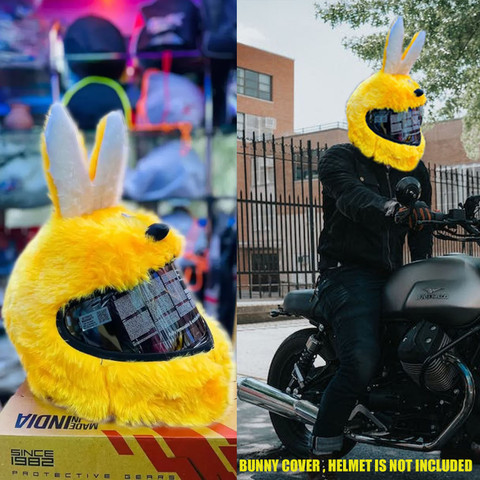 bunny motorcycle helmet cover price White for Full Face Helmets children will laugh Maxpower (M, Black Rabbit) Plush