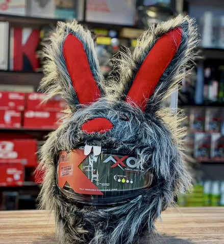 SRPHERE Grey Billa Type Cat Design Bunny Helmet Cover for Full