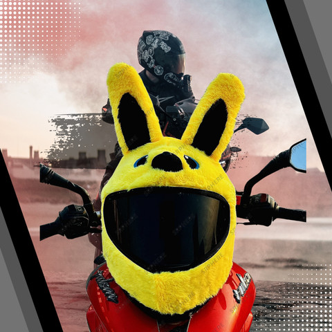 SRPHERE MODEL R5 Motorcycle Helmet Funny Bunny Cover Rabbit