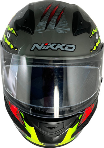 niko⭐︎ NIKKO N-76 II Black Green Full Face Motorbike Helmet - Buy NIKKO N